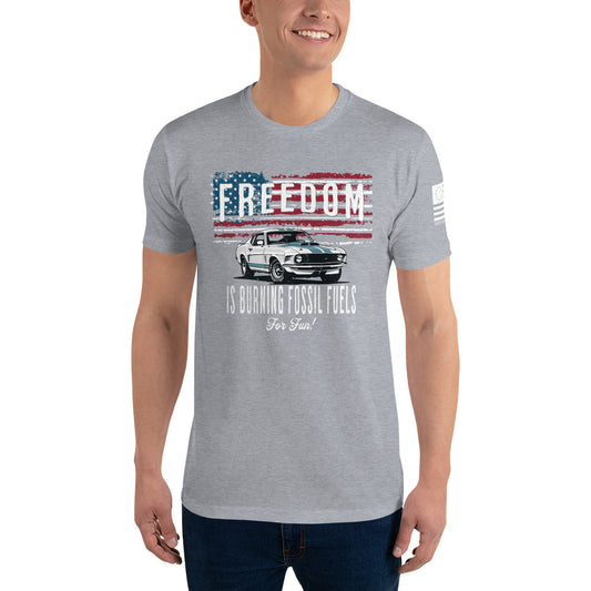 Freedom Is: Burning Fossil Fuels For Fun (Stang) Short Sleeve Tee