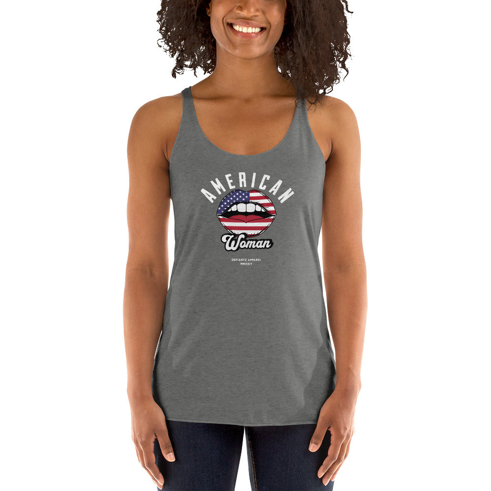 American Woman - Women's Racerback Tank