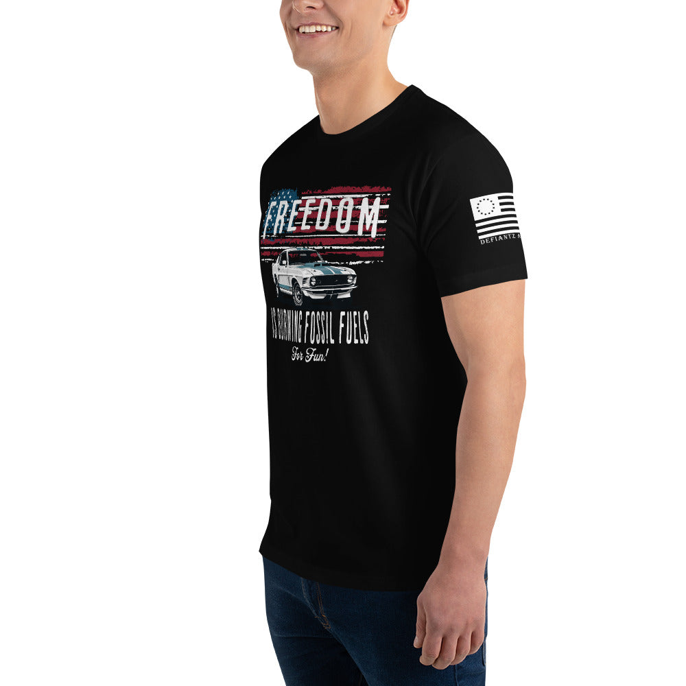 Freedom Is: Burning Fossil Fuels For Fun (Stang) Short Sleeve Tee