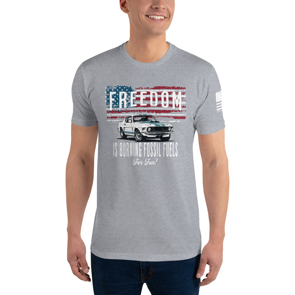 Freedom Is: Burning Fossil Fuels For Fun (Stang) Short Sleeve Tee