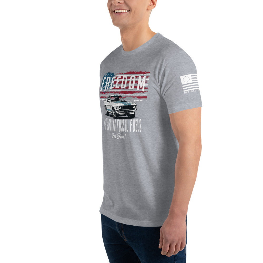 Freedom Is: Burning Fossil Fuels For Fun (Stang) Short Sleeve Tee