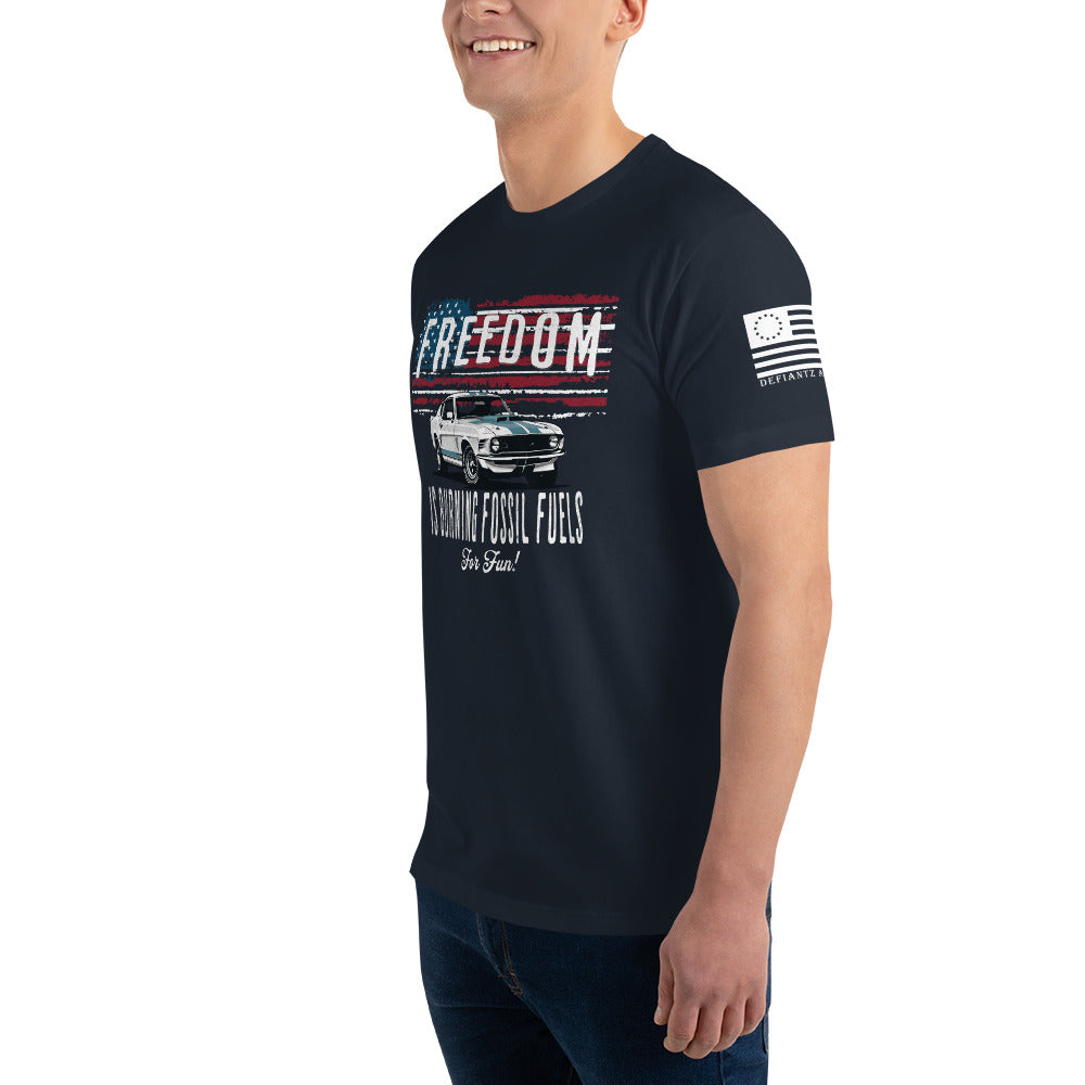 Freedom Is: Burning Fossil Fuels For Fun (Stang) Short Sleeve Tee