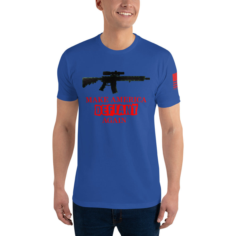 AR Make America Defiant Again - Short Sleeve Tee (Red Txt)