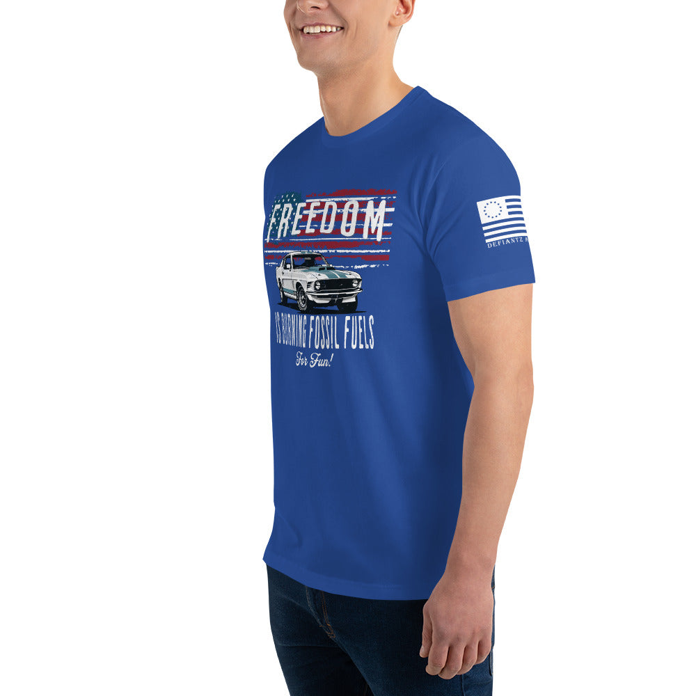 Freedom Is: Burning Fossil Fuels For Fun (Stang) Short Sleeve Tee