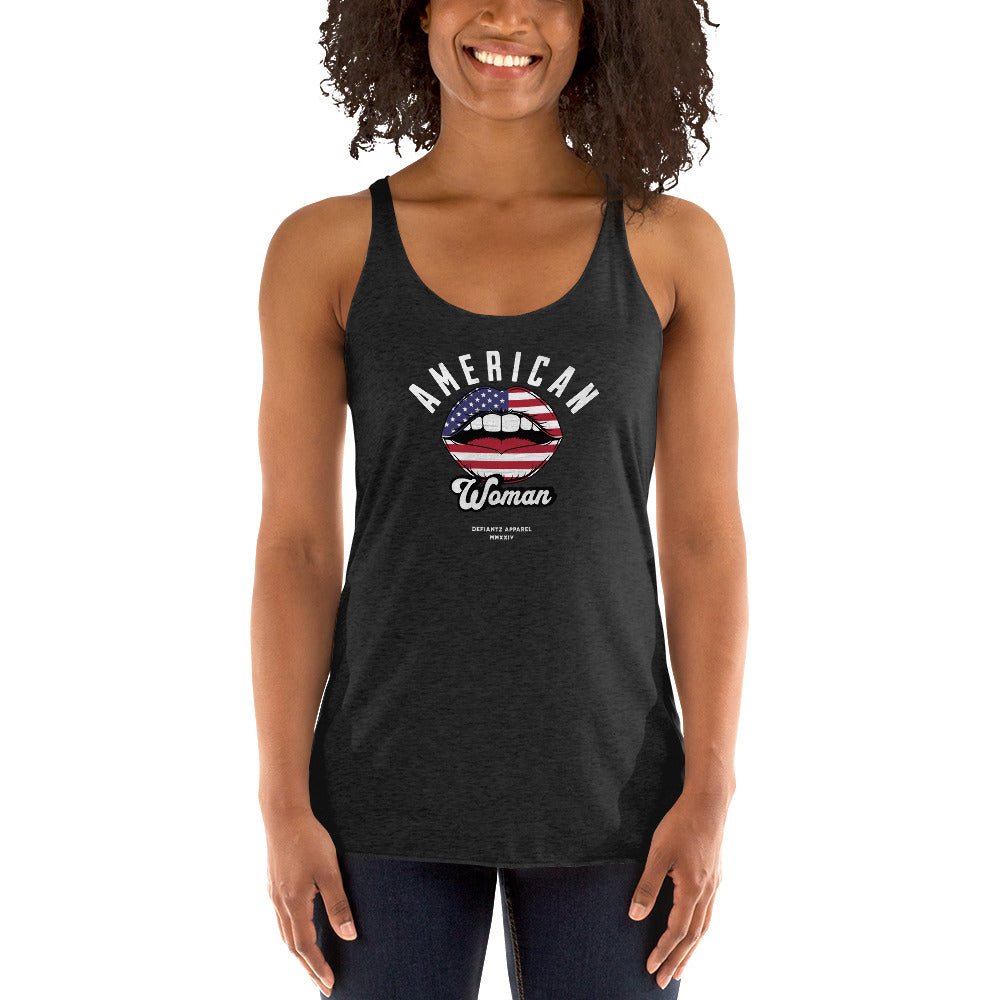 American Woman - Women's Racerback Tank